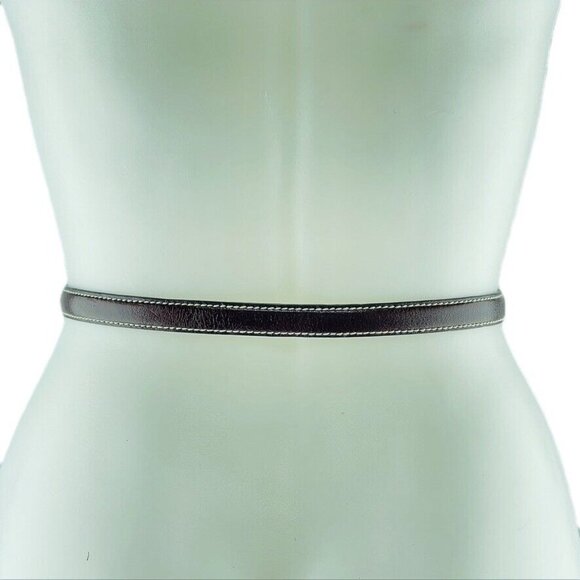 Calvin Klein Womens Genuine Leather Belt L Black - Picture 2 of 6